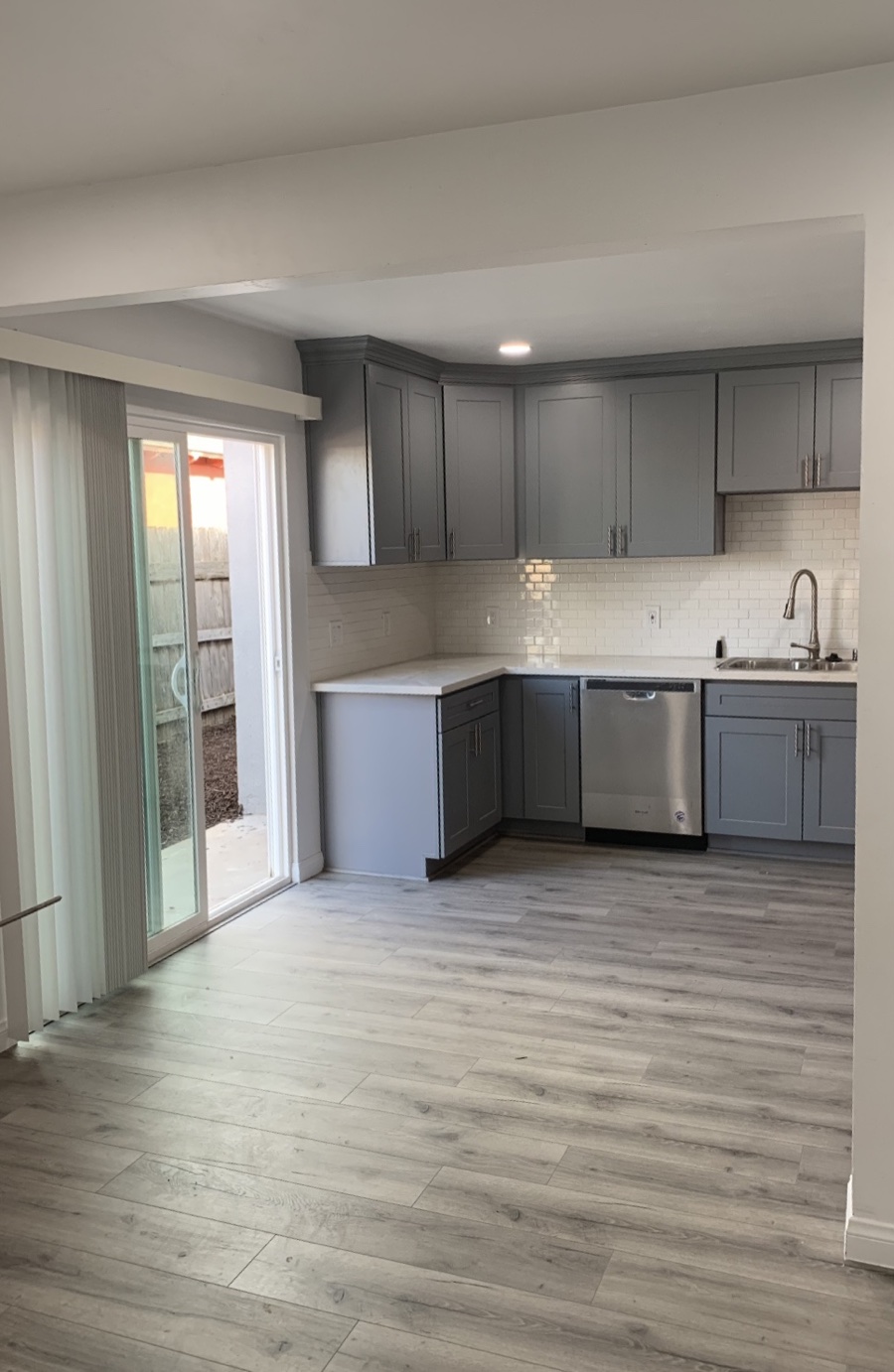 Cabinet Installation: Completed kitchen